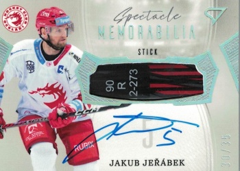 Jakub Jerabek Trinec Tipsport ELH 2022/23 SportZoo 2. serie Spectacle Memorabilia Auto /35 #SM-JJ