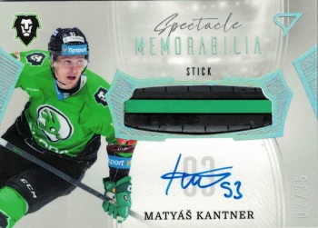 Matyas Kantner Mlada Boleslav Tipsport ELH 2022/23 SportZoo 2. serie Spectacle Memorabilia Auto /35 #SM-KA