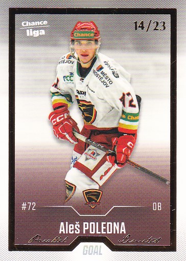 Ales Poledna Prostejov Chance liga 2022/23 2. serie GOAL Cards Gold /23 #251