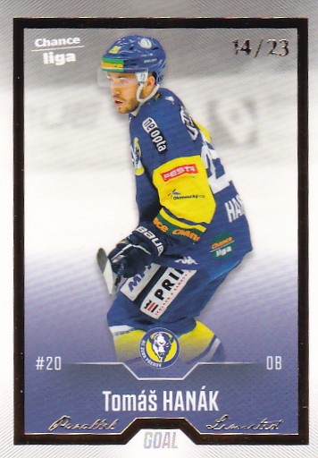 Tomas Hanak Prerov Chance liga 2022/23 2. serie GOAL Cards Gold /23 #290