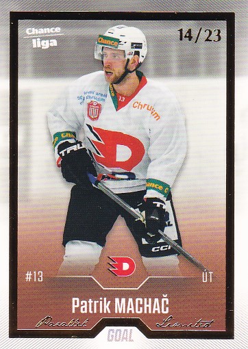 Patrik Machac Pardubice B Chance liga 2022/23 2. serie GOAL Cards Gold /23 #352