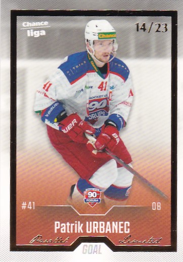 Patrik Urbanec Poruba Chance liga 2022/23 2. serie GOAL Cards Gold /23 #360