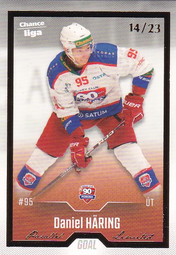 Daniel Haring Poruba Chance liga 2022/23 2. serie GOAL Cards Gold /23 #370
