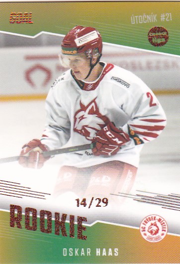 Oskar Haas Frydek Mistek Chance liga 2022/23 2. serie GOAL Cards Rookie Parallel /29 #15