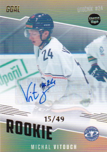 Michal Vitouch Litomerice Chance liga 2022/23 2. serie GOAL Cards Rookie Autograph /49 #7