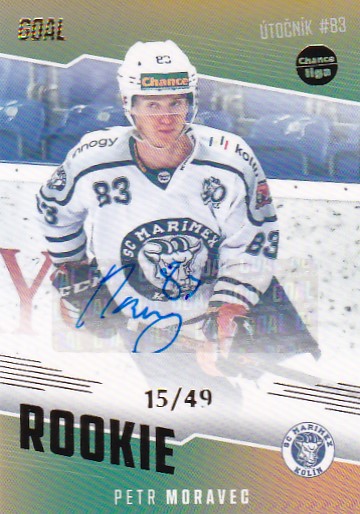 Petr Moravec Kolin Chance liga 2022/23 2. serie GOAL Cards Rookie Autograph /49 #12