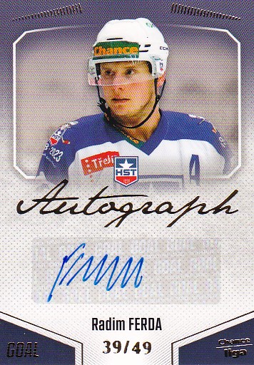Radim Ferda Trebic Chance liga 2022/23 2. serie GOAL Cards Autograph /49 #120