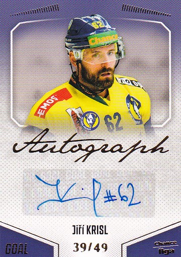 Jiri Krisl Prerov Chance liga 2022/23 2. serie GOAL Cards Autograph /49 #122