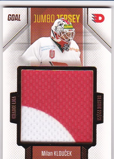 Milan Kloucek Pardubice B Chance liga 2022/23 2. serie GOAL Cards Jumbo Jersey /77 #38