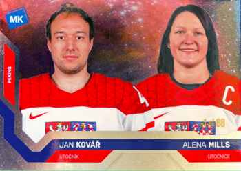 Jan Kovar a Alena Mills Reprezentace Moje Karticky Narodni Tym 2021/22 MK Universe level 1 /88 #90