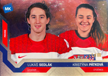 Lukas Sedlak a Kristyna Patkova Reprezentace Moje Karticky Narodni Tym 2021/22 MK Universe level 1 /88 #94