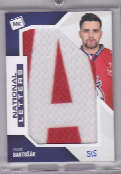 Patrik Bartosak Reprezentace Moje Karticky Narodni Tym 2021/22 MK National Letters Autograph /5 #NL-PB