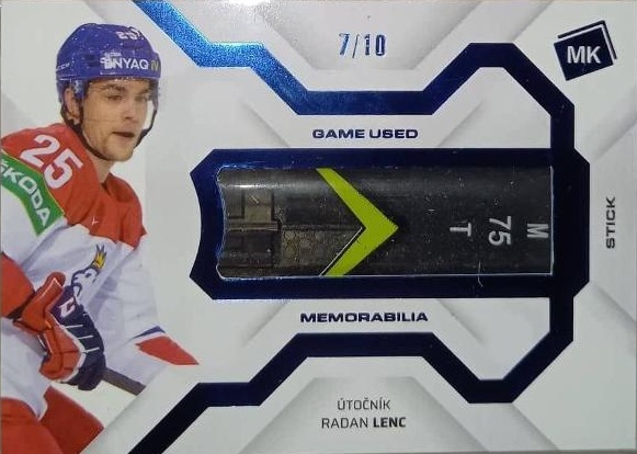Radan Lenc Reprezentace Moje Karticky Narodni Tym 2021/22 MK Game Used Memorabilia BLUE /10 #GUM-09