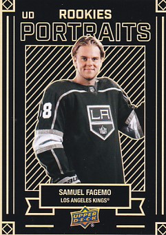 Samuel Fagemo Los Angeles Kings UD 2022/23 Series 2 UD Rookies Portraits #P-57