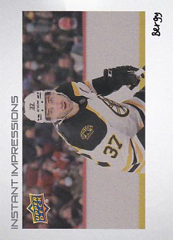 Patrice Bergeron Boston Bruins UD 2022/23 Series 2 Instant Impressions #PZ-13