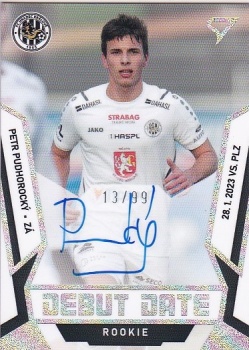 Petr Pudhorocky Hradec Kralove SportZoo FORTUNA:LIGA 2022/23 2. serie Debut Date Rookie Auto /99 #DRS-PP