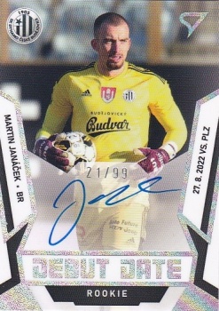 Martin Janacek Ceske Budejovice SportZoo FORTUNA:LIGA 2022/23 2. serie Debut Date Rookie Auto /99 #DRS-MJ
