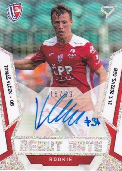 Tomas Vlcek Pardubice SportZoo FORTUNA:LIGA 2022/23 2. serie Debut Date Rookie Auto /99 #DRS-TV