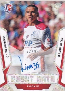 Leandro Lima Pardubice SportZoo FORTUNA:LIGA 2022/23 2. serie Debut Date Rookie Auto /99 #DRS-LL