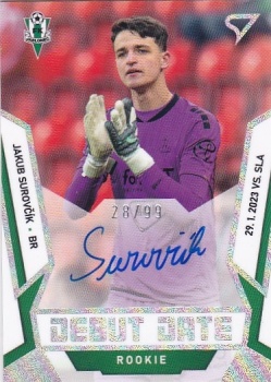 Jakub Surovcik Jablonec SportZoo FORTUNA:LIGA 2022/23 2. serie Debut Date Rookie Auto /99 #DRS-JS