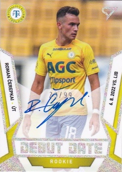Roman Cerepkai Teplice SportZoo FORTUNA:LIGA 2022/23 2. serie Debut Date Rookie Auto /99 #DRS-RC