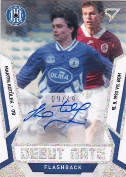 Martin Kotulek Sigma Olomouc SportZoo FORTUNA:LIGA 2022/23 2. serie Debut Date Flashback Auto /49 #DFS-MK