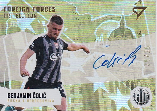 Benjamin Colic Ceske Budejovice SportZoo FORTUNA:LIGA 2022/23 2. serie Foreign Forces Art Edition Auto /35 #FFS-BC