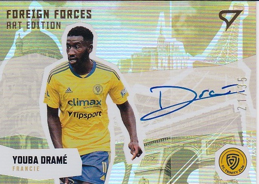 Youba Drame Zlin SportZoo FORTUNA:LIGA 2022/23 2. serie Foreign Forces Art Edition Auto /35 #FFS-YD