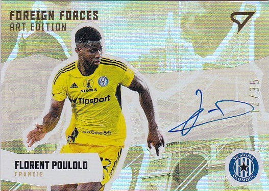Florent Poulolo Sigma Olomouc SportZoo FORTUNA:LIGA 2022/23 2. serie Foreign Forces Art Edition Auto /35 #FFS-FP