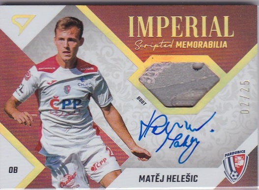 Matej Helesic Pardubice SportZoo FORTUNA:LIGA 2022/23 2. serie Imperial Scripted Memorabilia /25 #IM-HE
