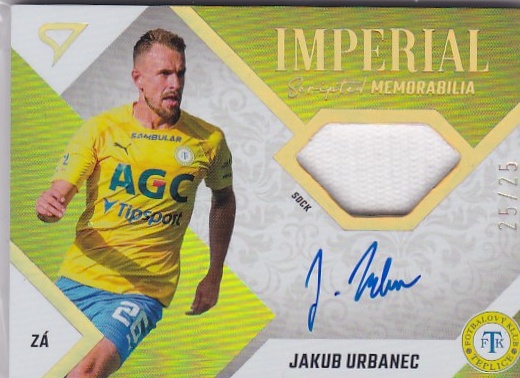 Jakub Urbanec Teplice SportZoo FORTUNA:LIGA 2022/23 2. serie Imperial Scripted Memorabilia /25 #IM-JU