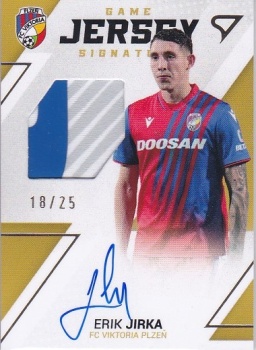 Erik Jirka Viktoria Plzen SportZoo FORTUNA:LIGA 2022/23 2. serie Game Jersey Auto /25 #GJS-EJ
