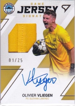Olivier Vliegen Liberec SportZoo FORTUNA:LIGA 2022/23 2. serie Game Jersey Auto /25 #GJS-OV