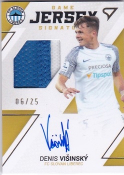 Denis Visinsky Liberec SportZoo FORTUNA:LIGA 2022/23 2. serie Game Jersey Auto /25 #GJS-VI