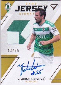 Vladimir Jovovic Jablonec SportZoo FORTUNA:LIGA 2022/23 2. serie Game Jersey Auto /25 #GJS-JO