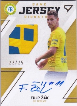 Filip Zak Teplice SportZoo FORTUNA:LIGA 2022/23 2. serie Game Jersey Auto /25 #GJS-FZ
