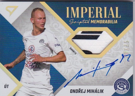 Ondrej Mihalik Slovacko SportZoo FORTUNA:LIGA 2022/23 2. serie Imperial Scripted Memorabilia /25 #IM-OM