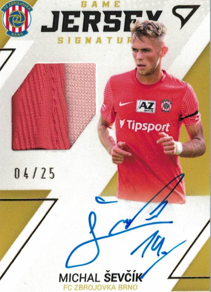 Michal Sevcik Brno SportZoo FORTUNA:LIGA 2022/23 2. serie Game Jersey Auto /25 #GJS-SE