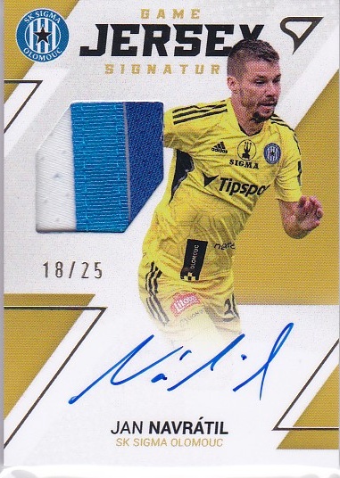 Jan Navratil Sigma Olomouc SportZoo FORTUNA:LIGA 2022/23 2. serie Game Jersey Auto /25 #GJS-JN