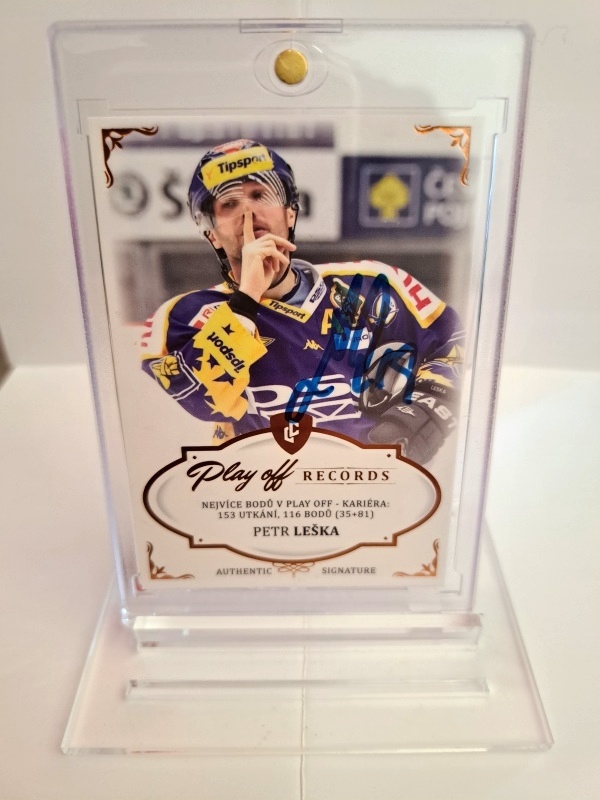 Petr Leska Zlin LC 2023 Rekordy ELH Play Off Records Signature /13 #PPC4