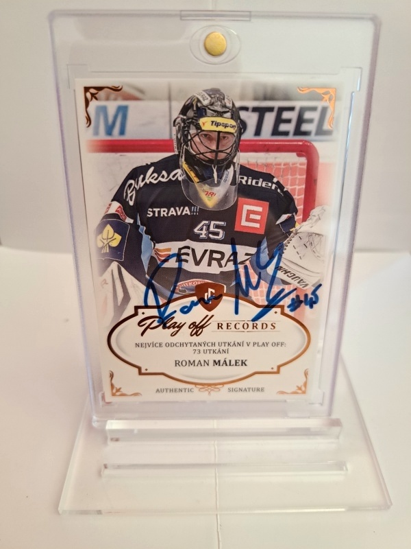 Roman Malek Vitkovice LC 2023 Rekordy ELH Play Off Records Signature /13 #PG4