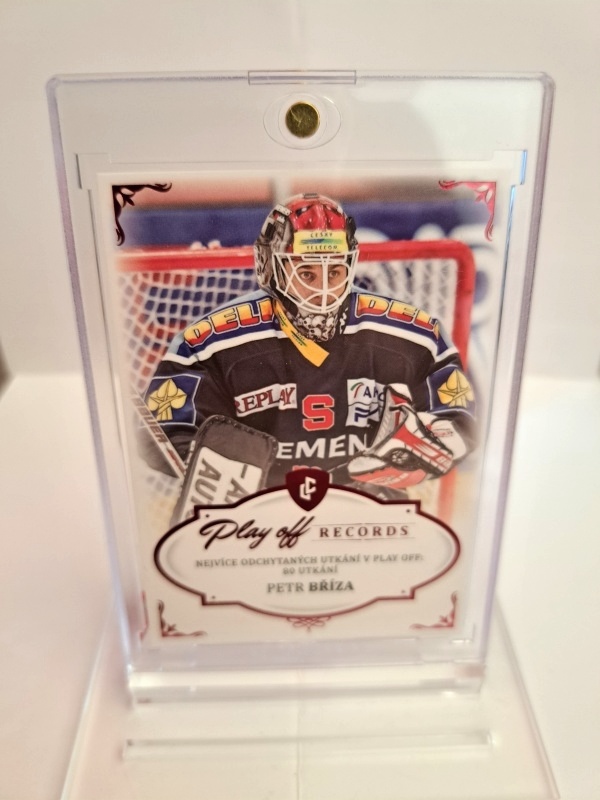 Petr Briza Sparta Praha LC 2023 Rekordy ELH Play Off Records Red /10 #PG1