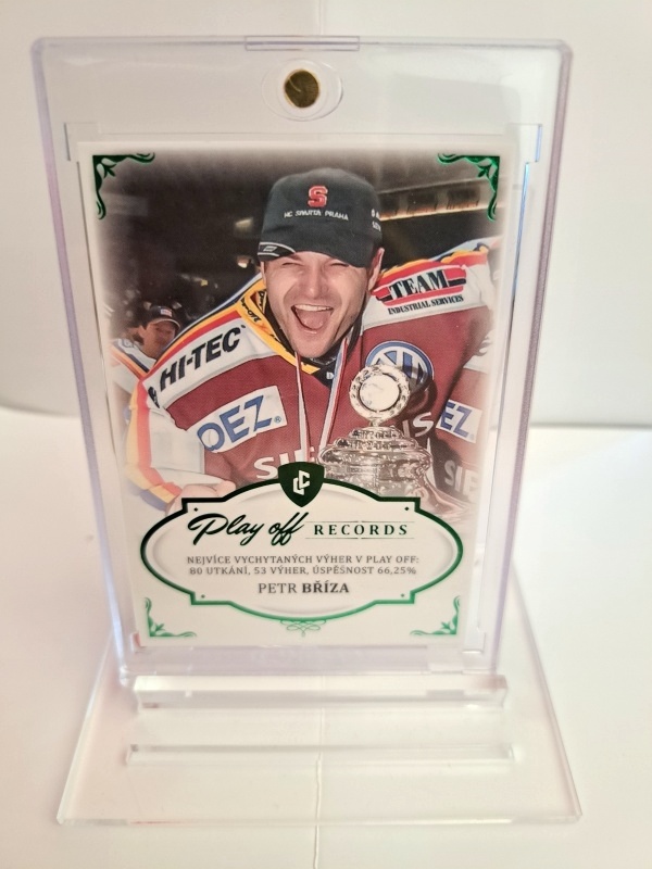 Petr Briza Sparta Praha LC 2023 Rekordy ELH Play Off Records Emerald /5 #PW2
