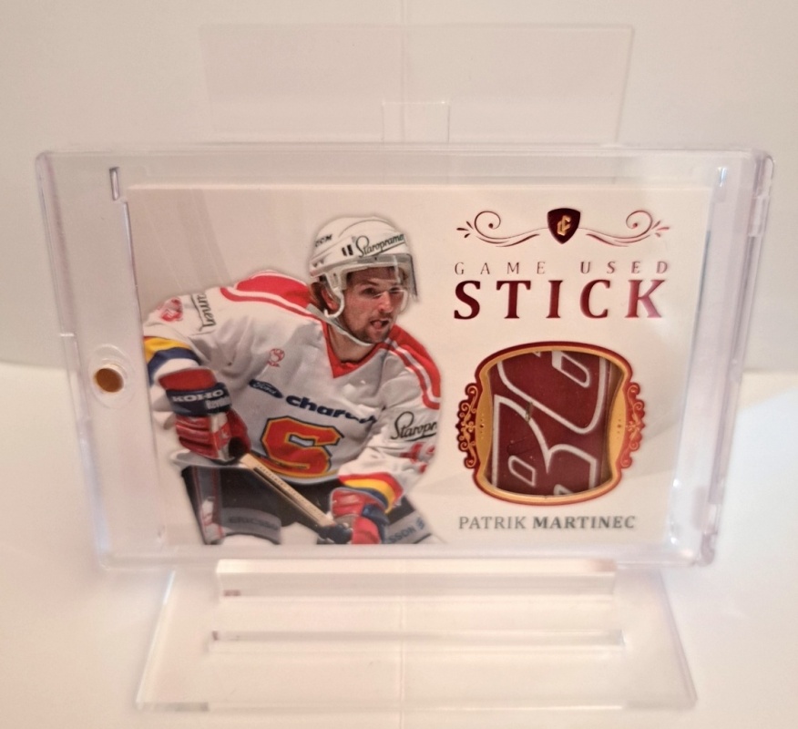 Patrik Martinec Sparta Praha LC 2023 Rekordy ELH Game used stick red /10 #GUS12