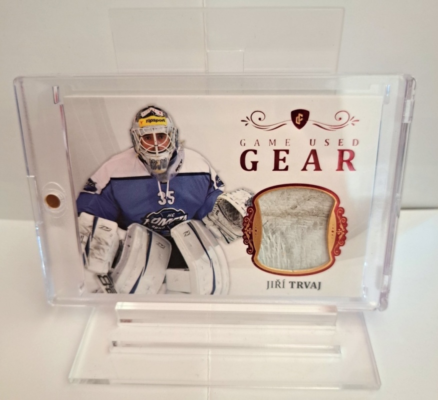 Jiri Trvaj Kometa LC 2023 Rekordy ELH Game used gear red /10 #GUG8