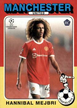 Hannibal Mejbri Manchester United Topps UEFA Champions League Collection 2021/22 1975-76 Topps Footballer #75-06