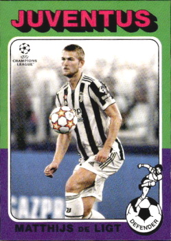 Matthijs de Ligt Juventus FC Topps UEFA Champions League Collection 2021/22 1975-76 Topps Footballer #75-10