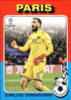 Gianluigi Donnarumma Paris Saint-Germain Topps UEFA Champions League Collection 2021/22 1975-76 Topps Footballer #75-18