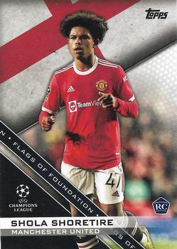 Shola Shoretire Manchester United Topps UEFA Champions League Collection 2021/22 Flags of Foundation #FF-03