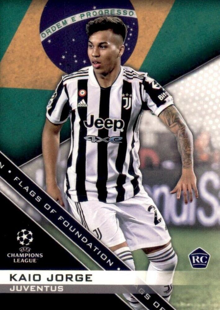 Kaio Jorge Juventus FC Topps UEFA Champions League Collection 2021/22 Flags of Foundation #FF-09